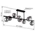 Потолочная лампа Globo Lighting Riha 56133-9D — изображение 5