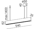 AQForm Ratter Point LED белый Zwis LED 50597-L930-WB-00-13 54 см — изображение 19