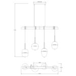 Висячая лампа Globo Lighting Blacky 15345-4H — изображение 20