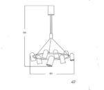 Современный подвесной фонарь Azzardo Vivio 8 GO/BK AZ5731 — изображение 15