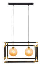 Висячая лампа Jupiter Camera 2-точечная чёрная/тормозная прозрачная 1992 — изображение 5