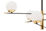 Черные висящие с золотыми элементами Dann Lux Nostalgia DLD5468 сферические стеклянные белые очки — изображение 16