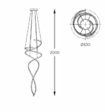 Chandelier Zuma Line MD3127-2M-3GT Коко — изображение 8