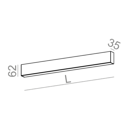 AQForm Rafter 114 см белая поверхность крышки LED 40531-L930-D9-00-13