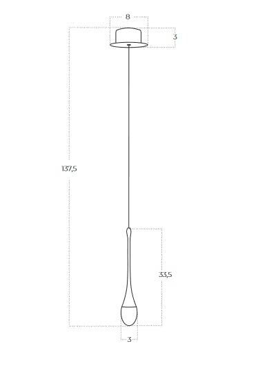 Azzardo Dalma 1 Modern Zwis Black AZ6005