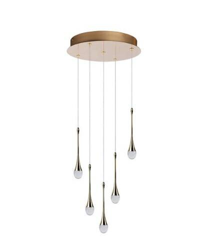 Azzardo Dalma 5 Modern Zwis Golden AZ6008