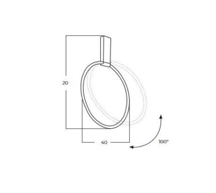 Azzardo Wall Lamp Vincent 40 BK AZ6200