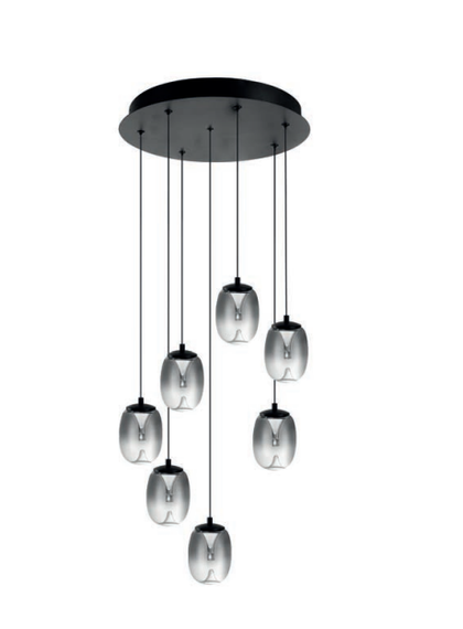 Azzardo Pamela 11 ROUND 7 SMOKY AZ6270 Modern Zwis