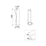 Cleoni 1408/71/LA235/A1/962/3000K 41,5 см Zwis Alfredo 25W LED — изображение 2