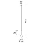 Клеони Коттон 20 DM101/P/CB/196 G9 Современный Zwis 10cm — изображение 2