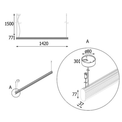 Cleoni FP002/A5/OP/192/930 Avar oval Zwis 142см