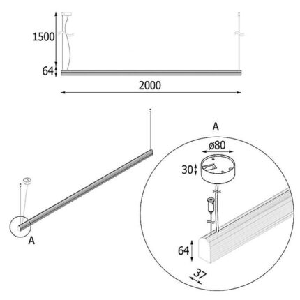 Cleoni FP002/B2/OP/196/930 Avar flat Zwis 200см