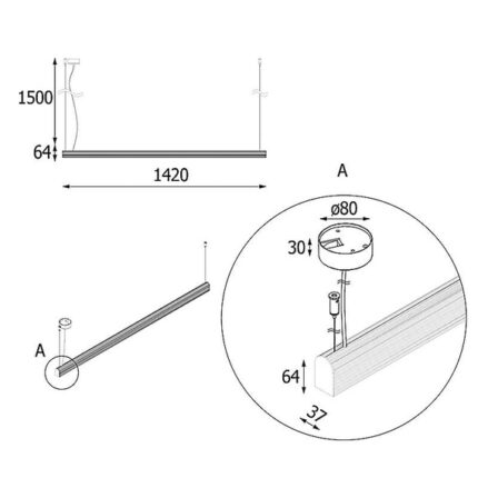 Cleoni FP002/B5/OP/192/930 Avar flat Zwis 142cm