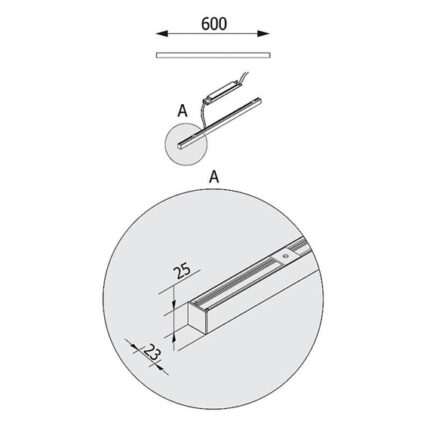 Клеони MINILINE 11.4 LED 60 см FP003/A1/P/BL/116/830 Plafoniera