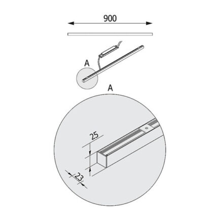 Cleoni MINILINE 17,1 LED 90 см FP003/A2/P/BL/116/830 Plafoniera