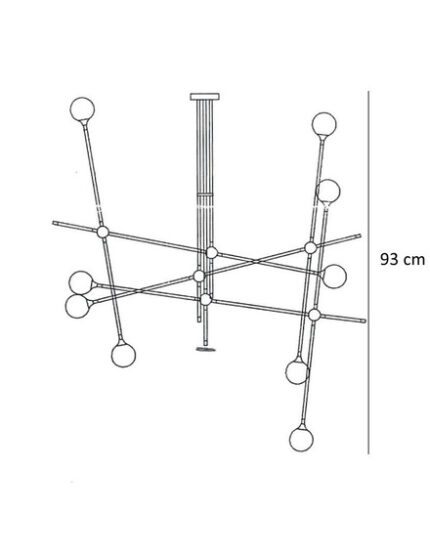 Dann Lux Stiks 9 Swiss с белыми шарами Black/Gold BL0232