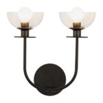 Настенная лампа Elstead Lighting ALM-SYLVIA-2WB-BK-CL
