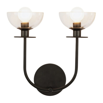 Настенная лампа Elstead Lighting ALM-SYLVIA-2WB-BK-CL