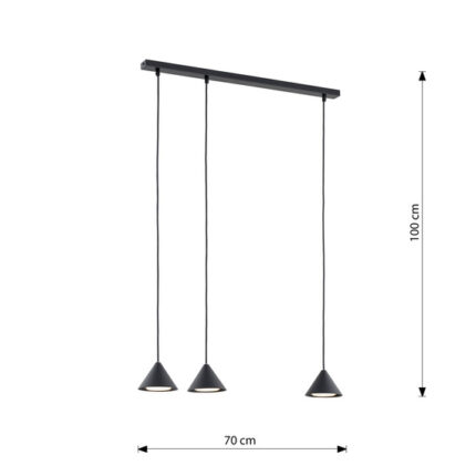 Висячая лампа Emibig Elite 3 Black (1330/3)