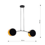 Висячая лампа Emibig Motif 2 Black/Gold (1325/2) — изображение 5