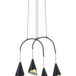 Висячая лампа Dann Lux Ralto 4 DLD5327 в черном и золотом цветах