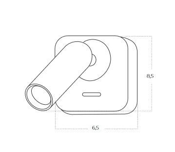 Azzardo Lugano Squere Wall WH AZ5654