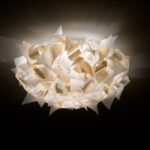 Итальянская потолочная лампа Slamp Veli Aurea Medium 53 см White Gold