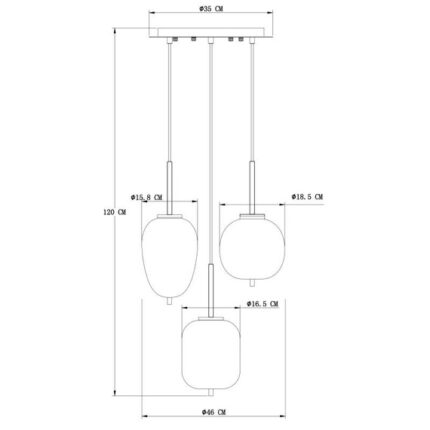 Висячая лампа Globo Lighting Blacky 15345 3
