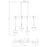 Висячая лампа Globo Lighting Blacky 15345-4H — изображение 2
