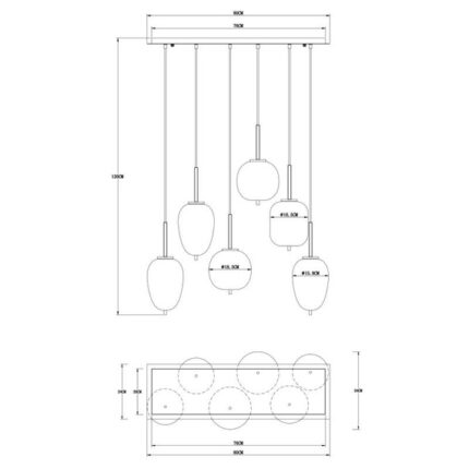 Висячая лампа Globo Lighting Blacky 15345 6.6