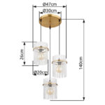 Висячая лампа Globo Lighting Gorley 15698-3HRM — изображение 3