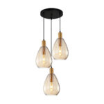 Висячая лампа Italux Zulo PND-27812-3-BRO-AMB PND-27812-3A-BRO-AMB Эмбер