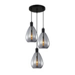 Висячая лампа Italux Zulo PND-27812-3A-BK-SG дым