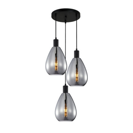 Висячая лампа Italux Zulo PND-27812-3A-BK-SG дым