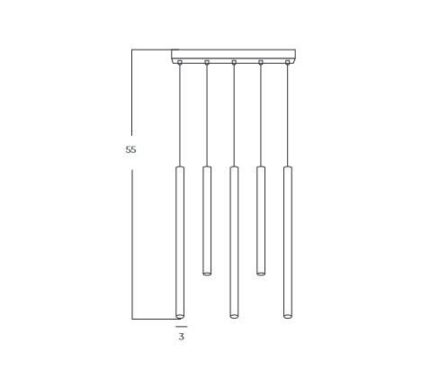 Современный фонарь Azzardo Verno Lamp 5 4000K BK AZ6315