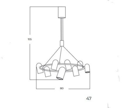Современный подвесной фонарь Azzardo Vivio 8 BK/BK AZ5732