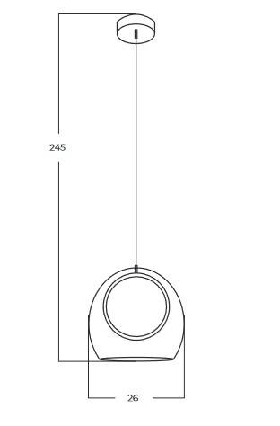 Современная светодиодная лампа Azzardo Nicole Pendant Smoky AZ6196