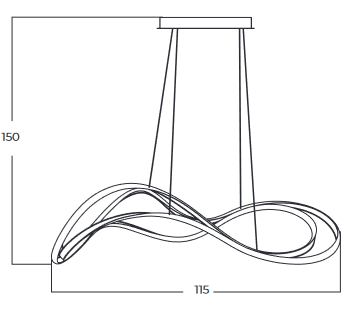 Современная светодиодная лампа Azzardo Twist Pendant 3-STEP DIMM GO AZ5734