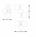 Настенная установка ZUMA LINE Molecule W0454-03U-F7 АА — изображение 2