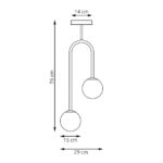Plafon Emibig Atria 2 Bl Graphit (1384/2) — изображение 5