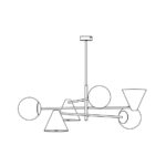 Плафон Emibig Hermes 6 Black (1347/6) — изображение 4