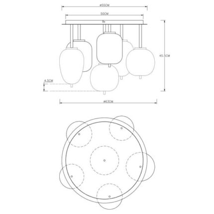 Плафон Globo Lighting Blacky 15345-6DMM