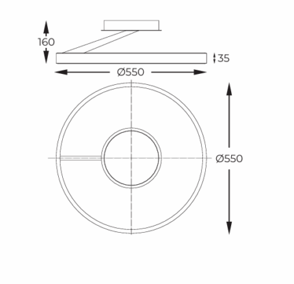 Плафон MX3689-1L-3BGT Zuma Line Malu