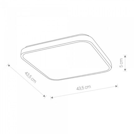 Plafon Nowodvorski Agnes SQUARE LED M 3000K 10985 2700 лм IP44
