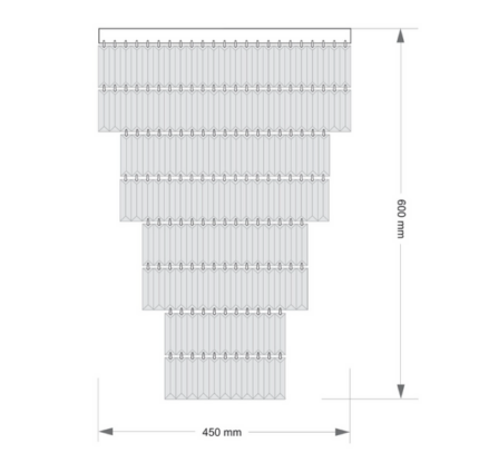 Plafoniera Kutek Ellini ELL-PLM-6(N)450/II