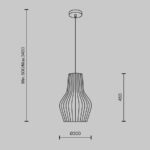Корни Maytoni MOD191PL-01W1 30см висячая лампа — изображение 3