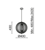Корни Maytoni MOD197PL-01W 43 см висячая лампа — изображение 4