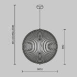 Корни Maytoni MOD197PL-01W2 60см подвесная лампа — изображение 3