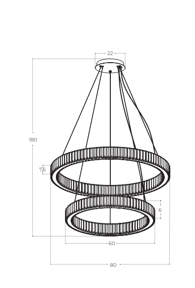 Zwis Azzardo AZ5793 Dim Spark 60+80 CH