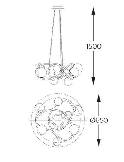 Линия Zwis Zuma MD4922-8-EBGN Нисиро